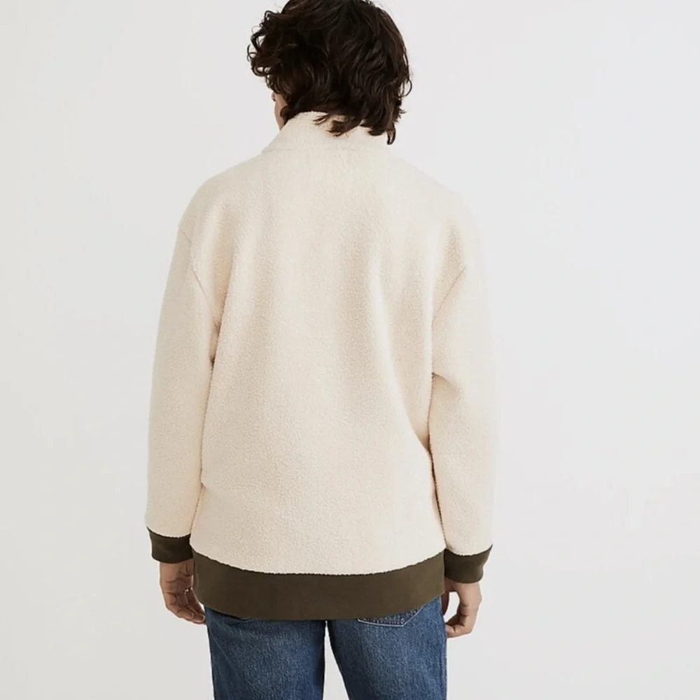 Madewell (Re)sourced Sherpa Half-Zip Sweatshirt